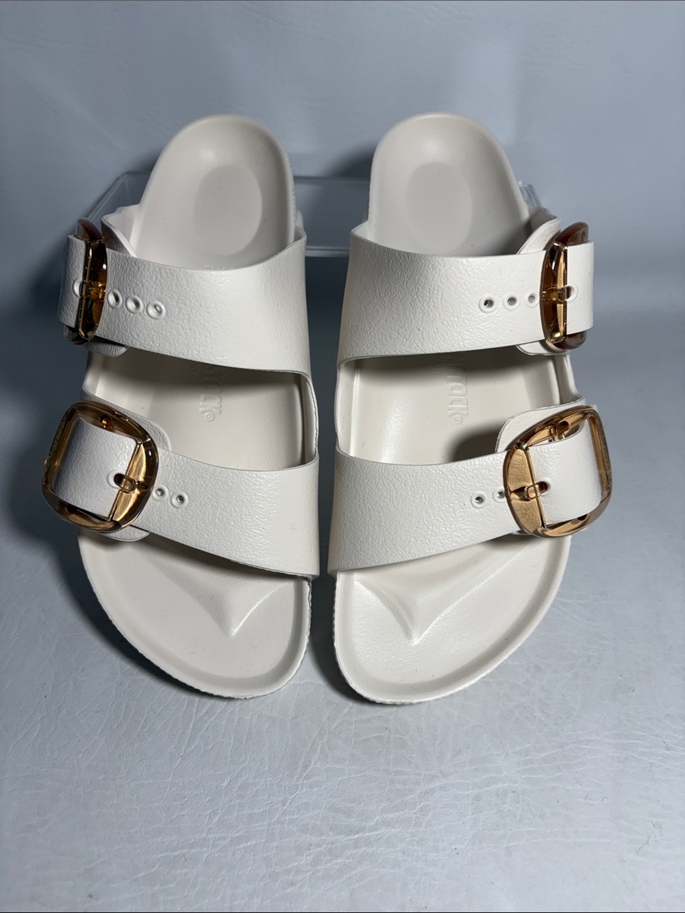 Birkenstock NWOT Arizona Big Buckle Sandals Water-Friendly Eggshell Sz 39 or 8 - Picture 5 of 8